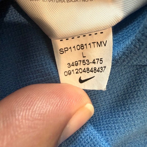 Nike Golf Mens Dri-FIT Polo Shirt Blue Short Sleeve Swoosh Size L - Picture 5 of 10